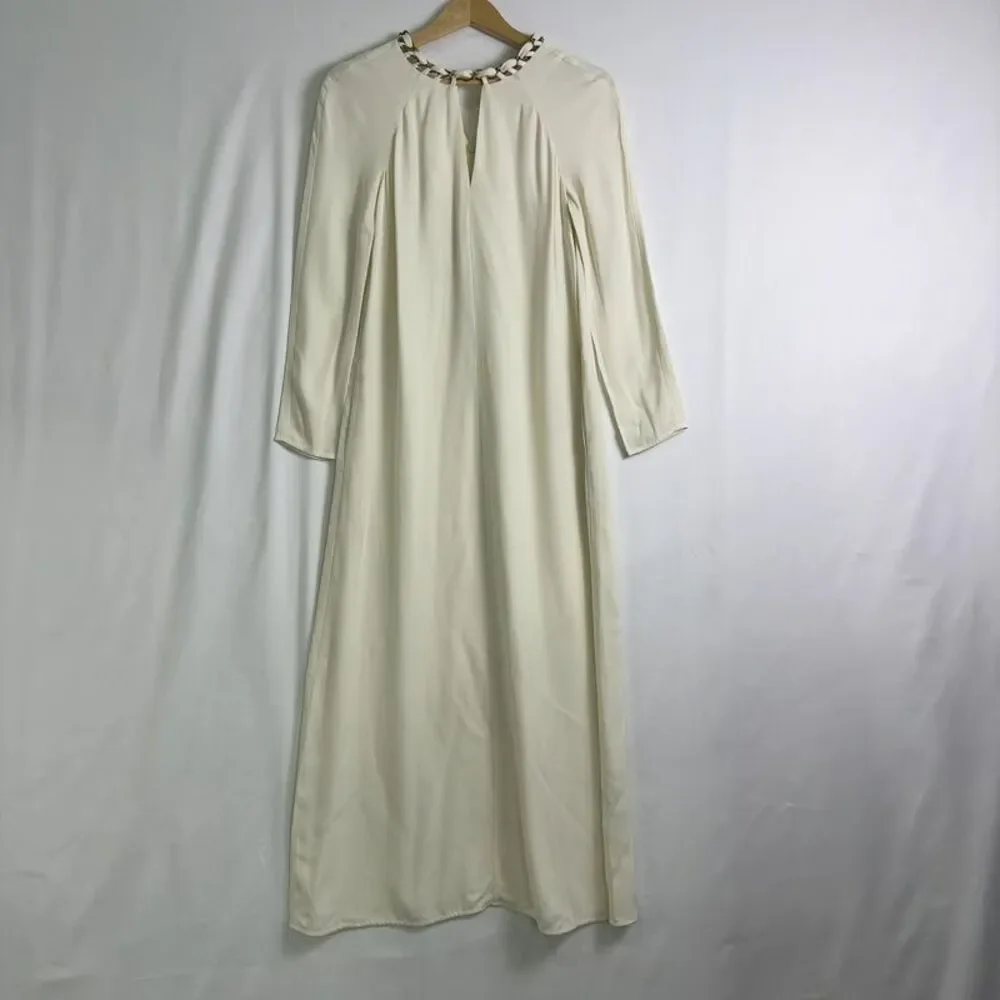 Zimmermann Cream Maxi Dress with Gold Chain Detail Brand New 0P - Picture 3 of 7